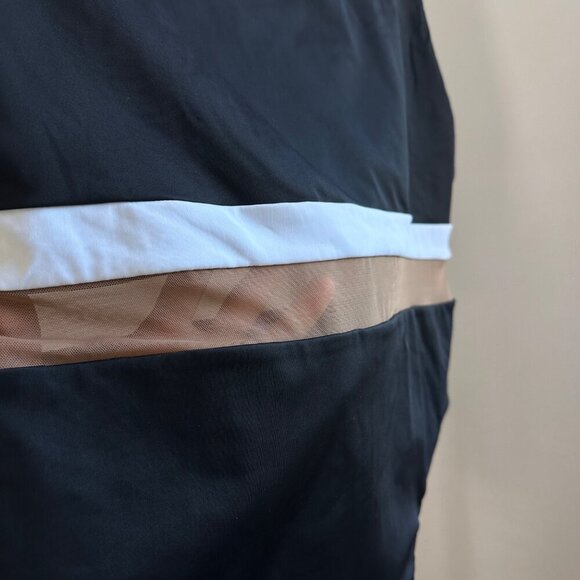 Nomads Coastal One Piece One Shoulder Swimsuit Black Brown Mesh Size 2XL - Picture 9 of 14